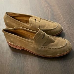 J.Crew Suede Penny Loafers Tan size 10